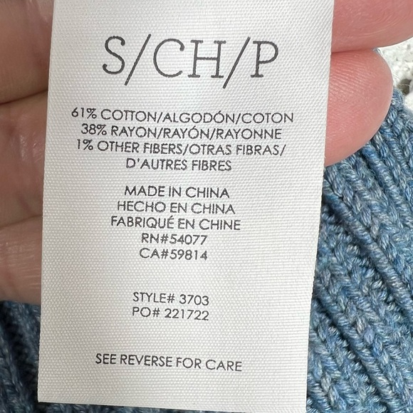 CABI #3703 Turn Back Color Block Open Collared Sweater Cardigan Size Small - Picture 6 of 6